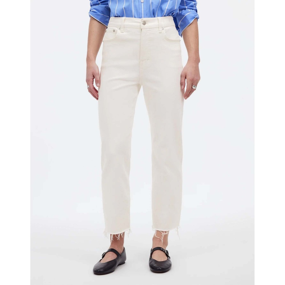 Madewell The‎ '90s Straight Crop Jean Tile White Size 23 NWT